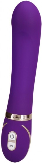 Vibrátor s dvojitým silikonem Front Row Purple
